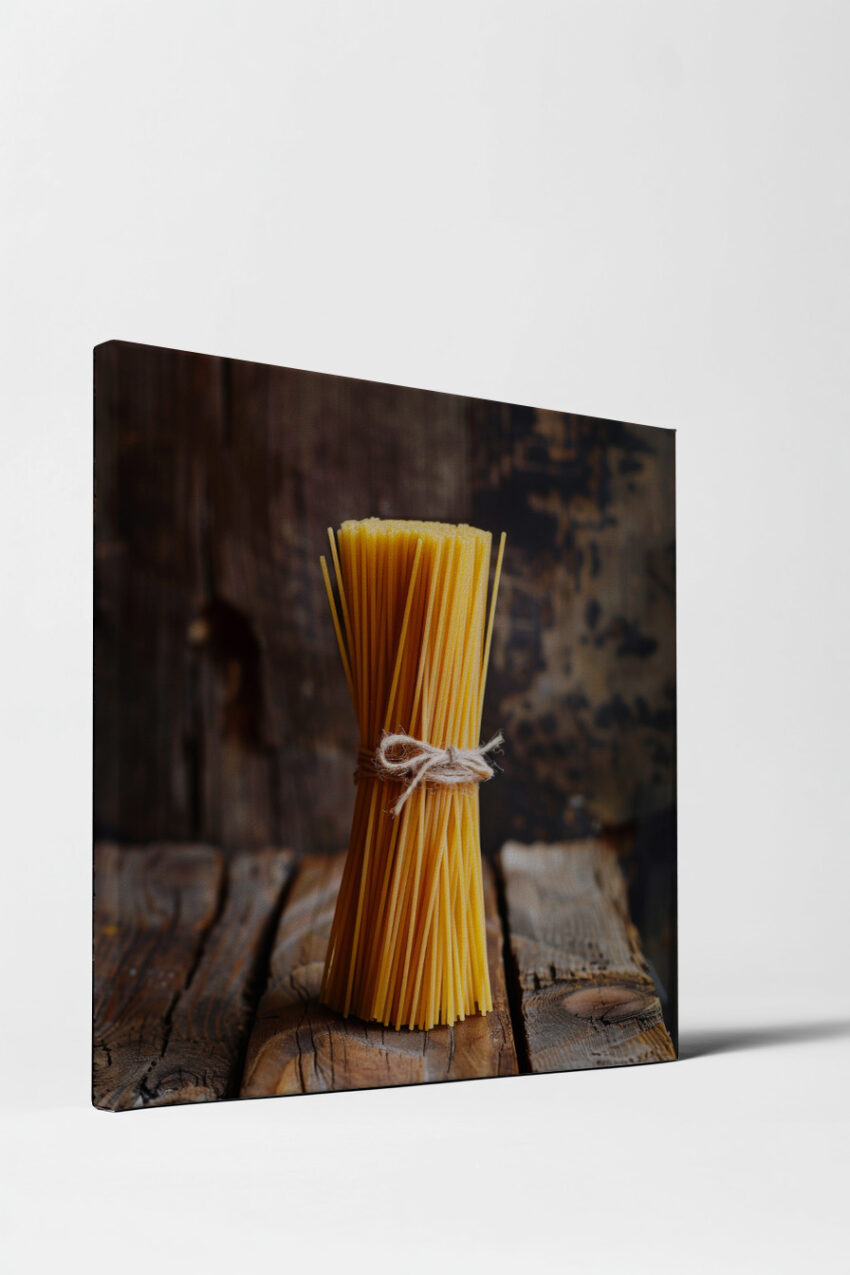 Fotografie Poster Spaghetti Bündel rustikal gelb