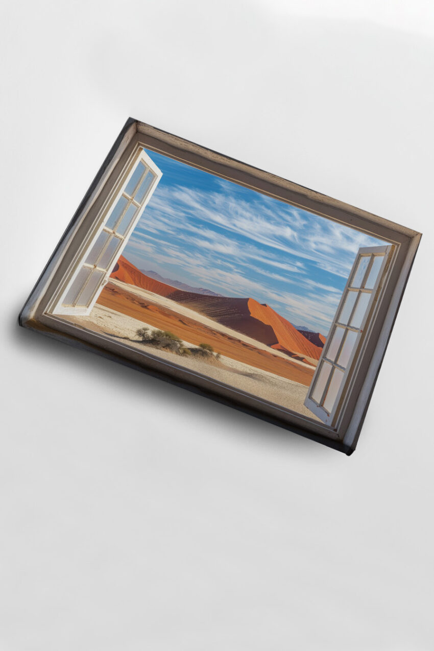 Fotografie Poster Wüstenlandschaft ruhig rot sand