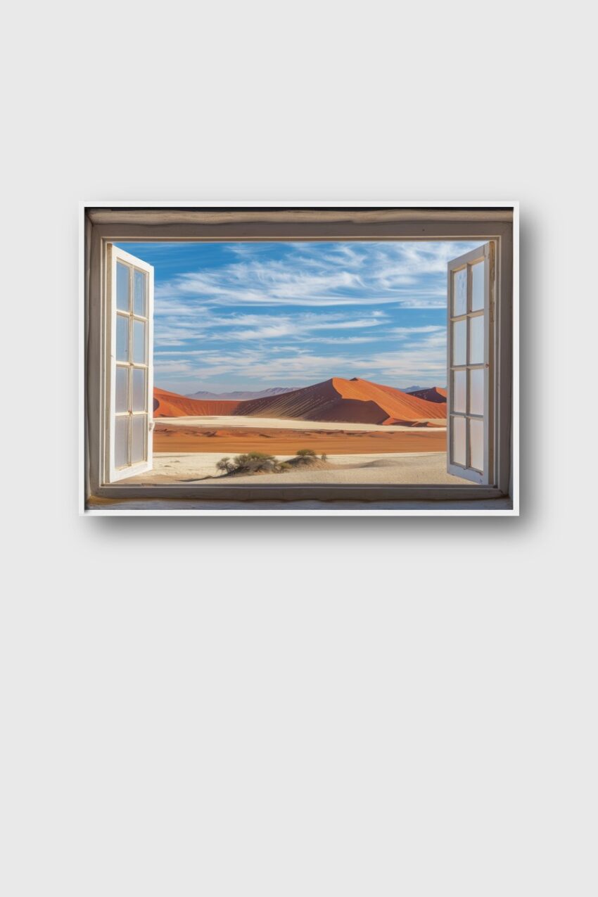 Fotografie Poster Wüstenlandschaft ruhig rot sand