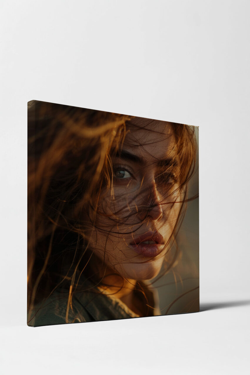 Fotografie Poster Frau natürlicher Lichtspiel Nahaufnahme