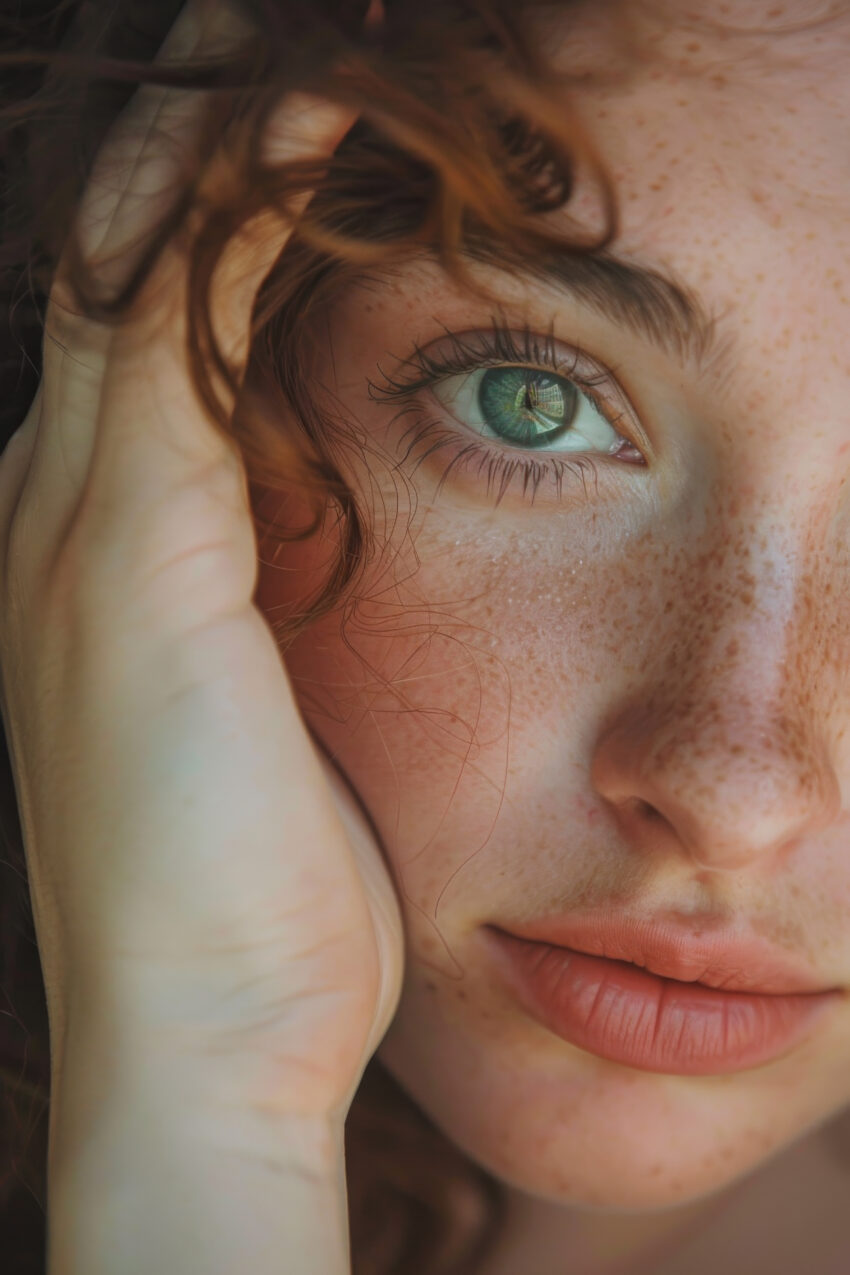 Fotografie Poster Auge Nahaufnahme grün scharf