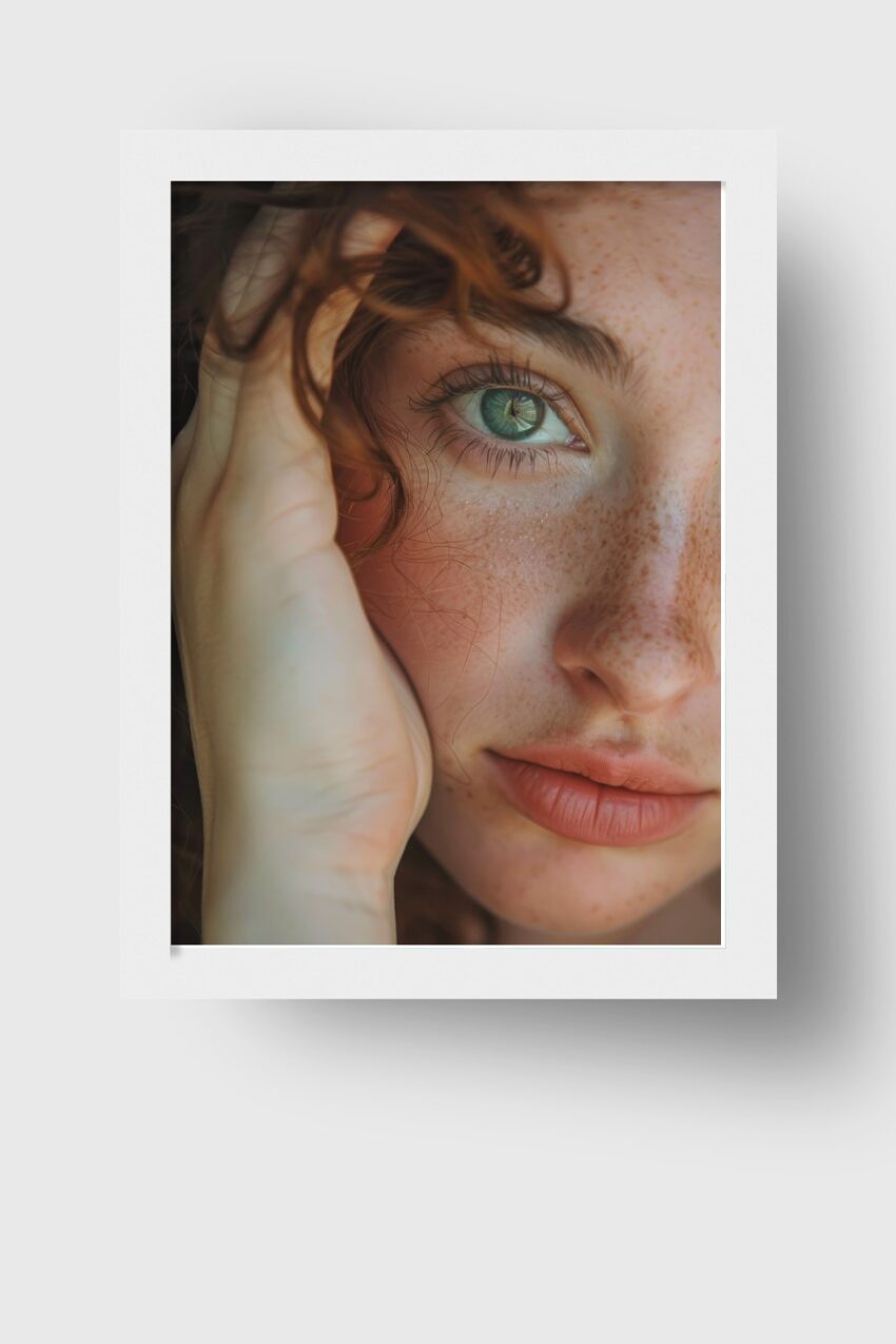 Fotografie Poster Auge Nahaufnahme grün scharf