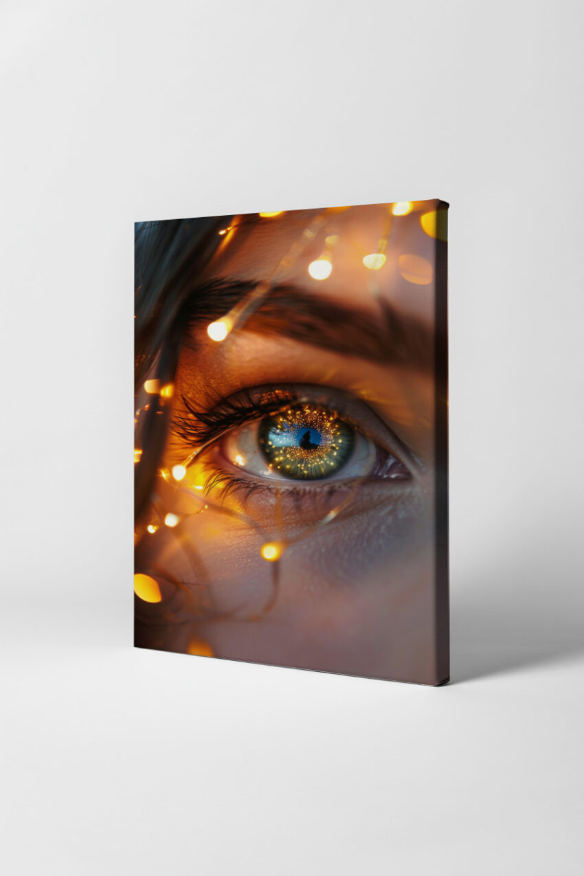 Fotografie Poster Auge Lichtreflexion Lichter hell