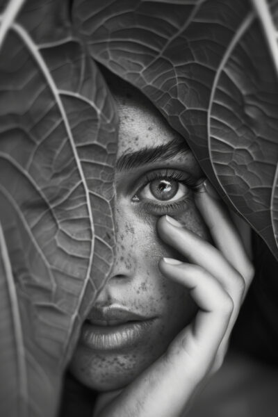 Frau im Schatten Leinwandbild