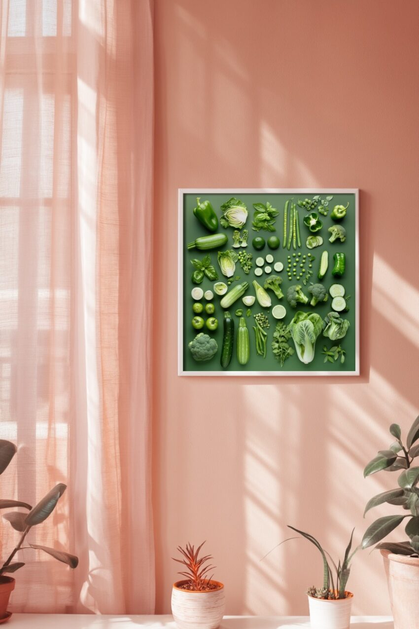 Fotografie Poster Gemüse Grüntöne frisch natürlich
