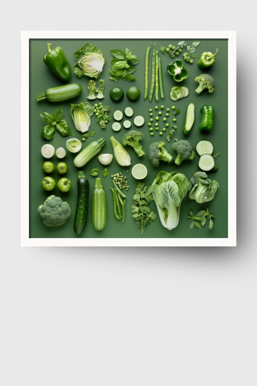 Fotografie Poster Gemüse Grüntöne frisch natürlich