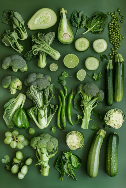 Grünes Gemüse Arrangement Poster