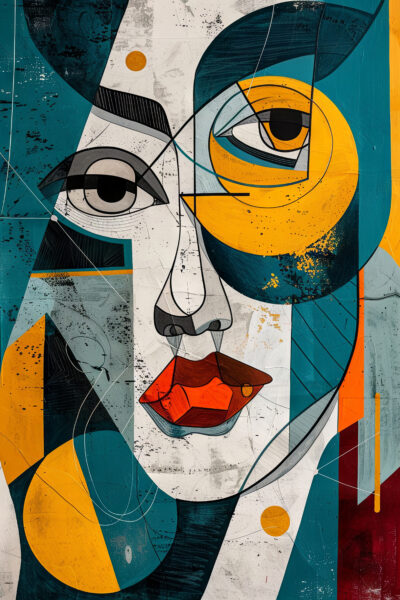 Frau Cubistisch Poster