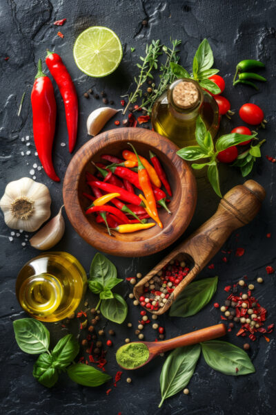 Chili Holzschale Poster