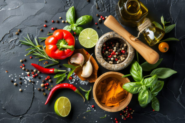 Gewürze und Kräuter Leinwandbild