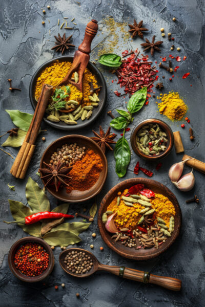 Gewürze Kardamom Paprika Gerahmt