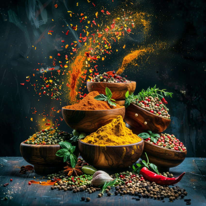 Fotografie Poster Gewürze bunt lebendig