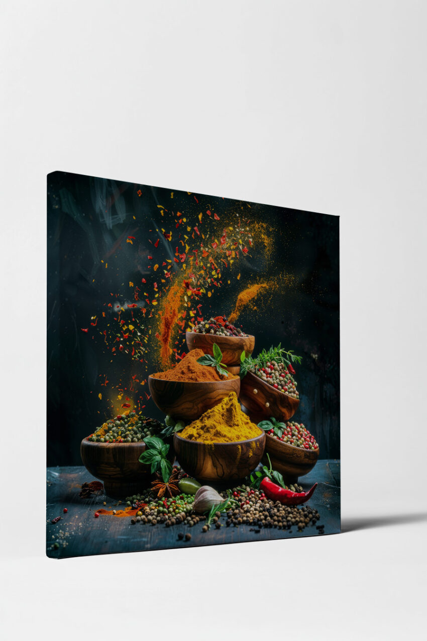 Fotografie Poster Gewürze bunt lebendig