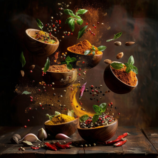 Gewürzschalen Fliegend Poster