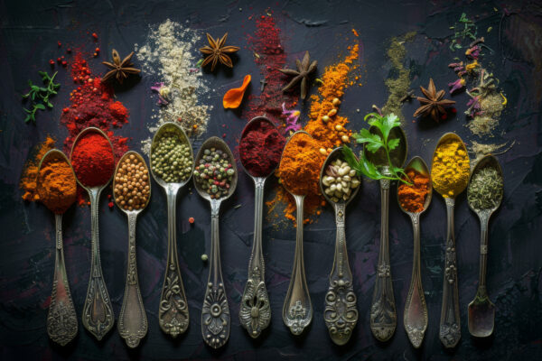 Gewürzlöffel Arrangement Gerahmt