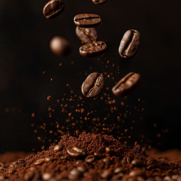 Kaffeebohnen Fliegend Gerahmt