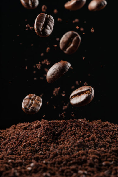 Kaffeebohnen Flug Gerahmt