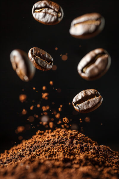 Kaffeebohne Schwebend Leinwandbild