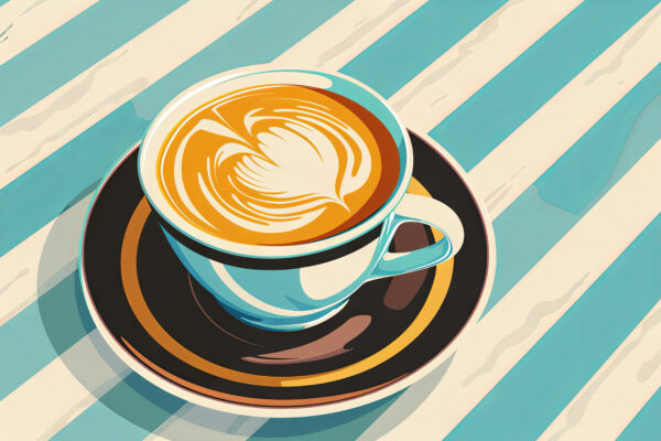 Kaffee Herz Latte Gerahmt