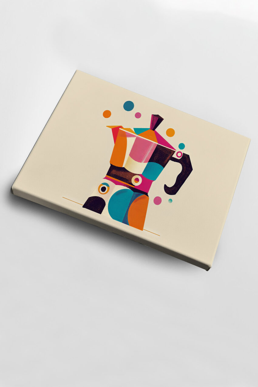 Grafik Poster Mokakanne farbig bunt