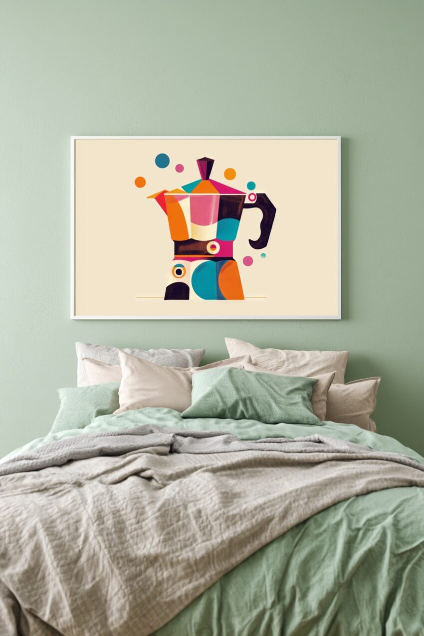 Grafik Poster Mokakanne farbig bunt