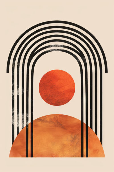 Sonne über Bogen Poster