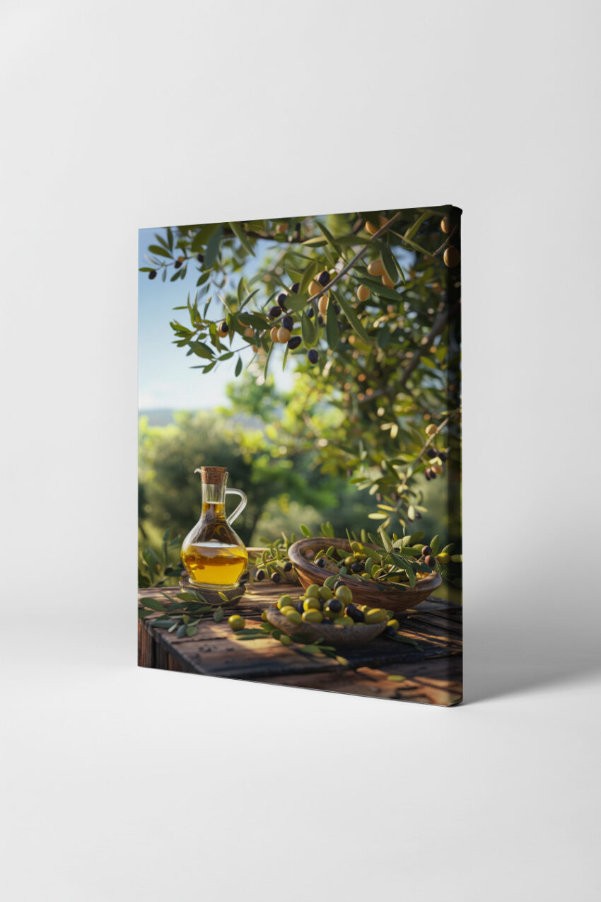 Fotografie Poster Olivenbaum natürliche Farben Öl