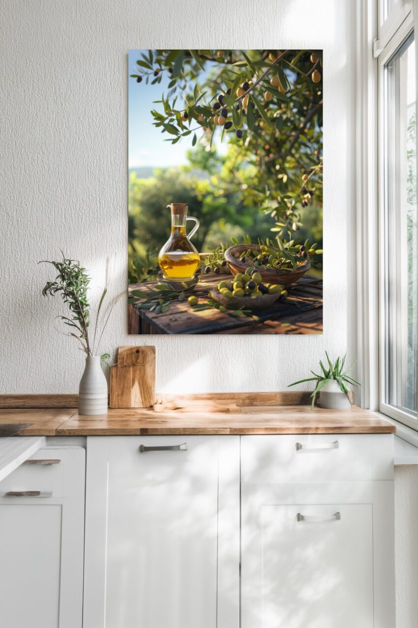 Fotografie Poster Olivenbaum natürliche Farben Öl