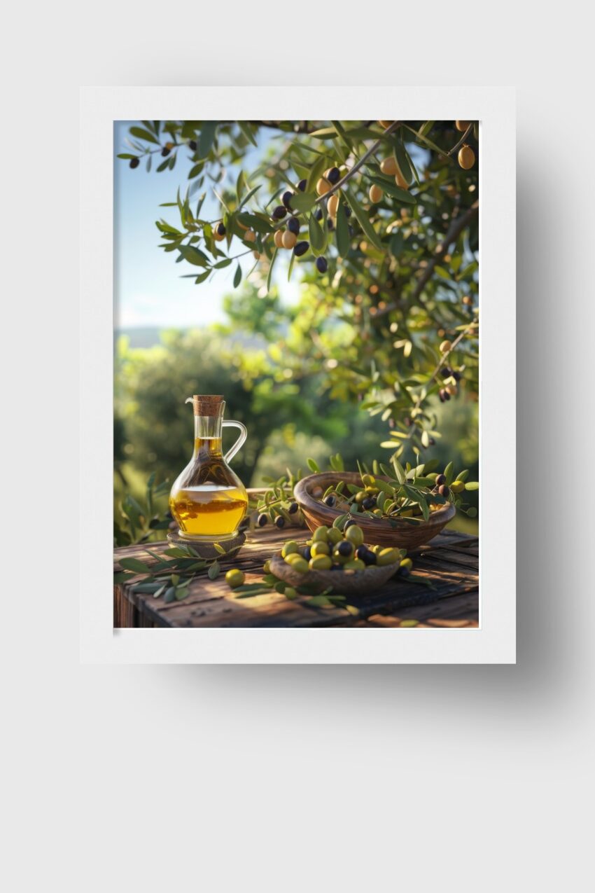 Fotografie Poster Olivenbaum natürliche Farben Öl