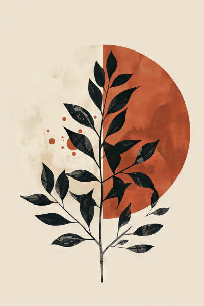 Zweig Blätter Detail Poster