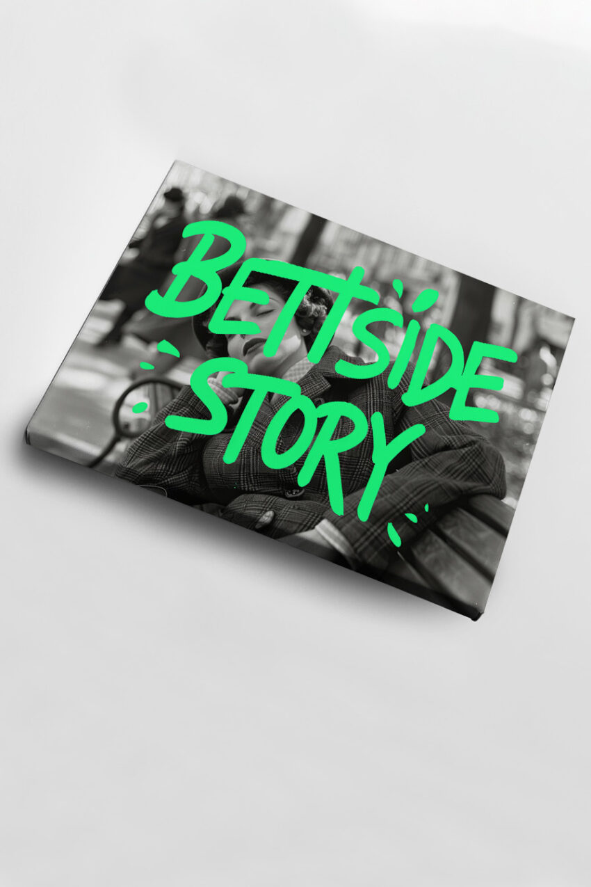 Fotografie Poster Frau schläft Parkbank schwarz-weiß entspannt