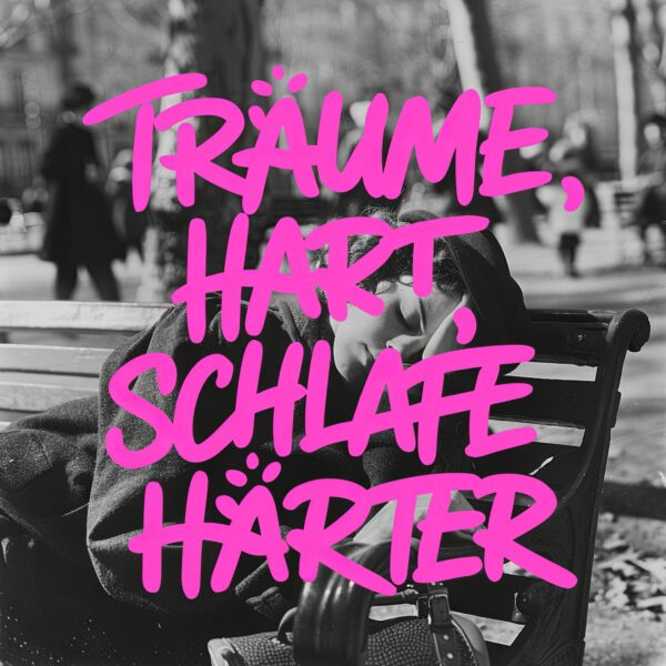 Frau Müde im Park Leinwandbild