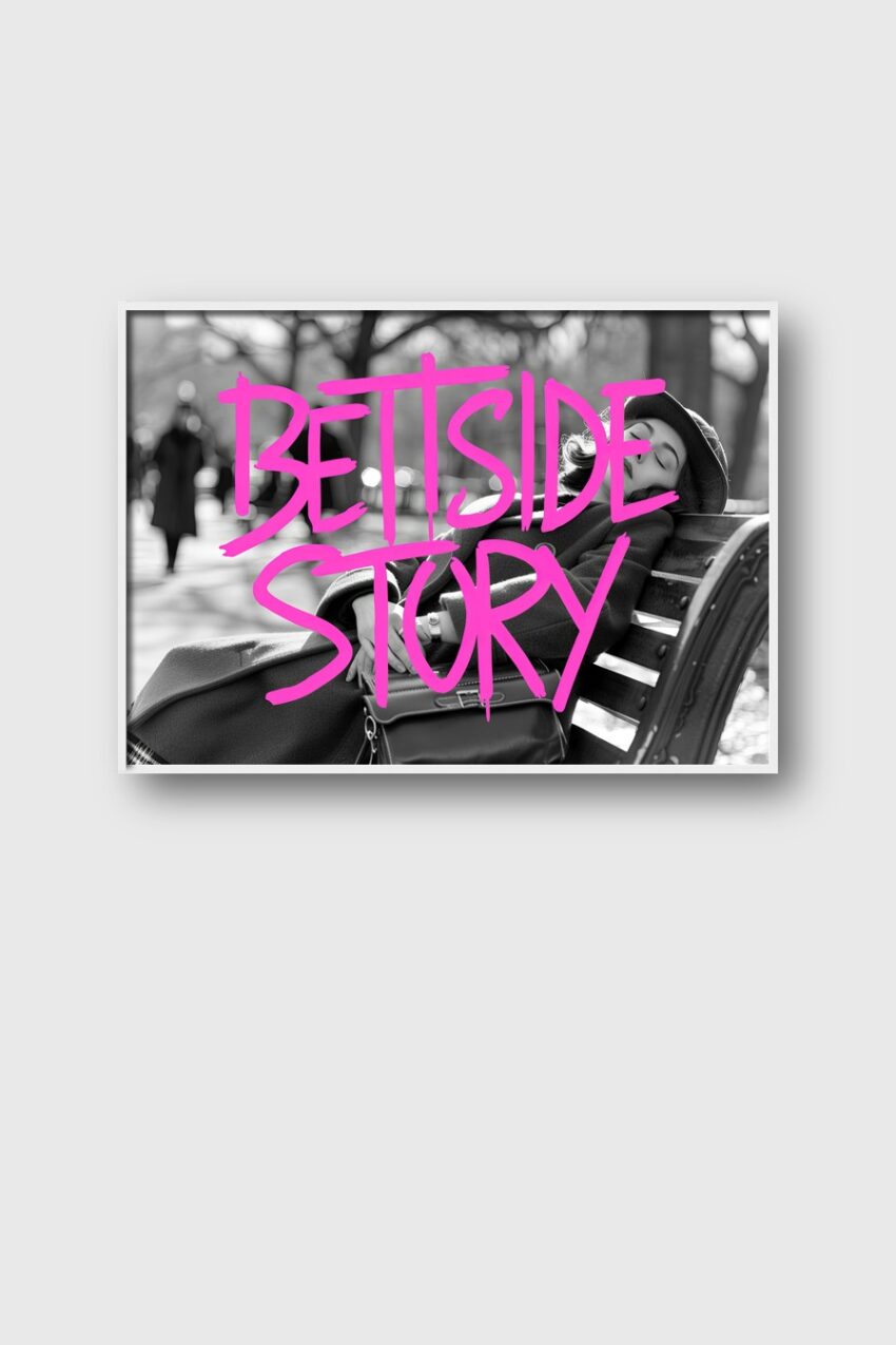 Fotografie Poster Frau schlafen schwarz-weiß