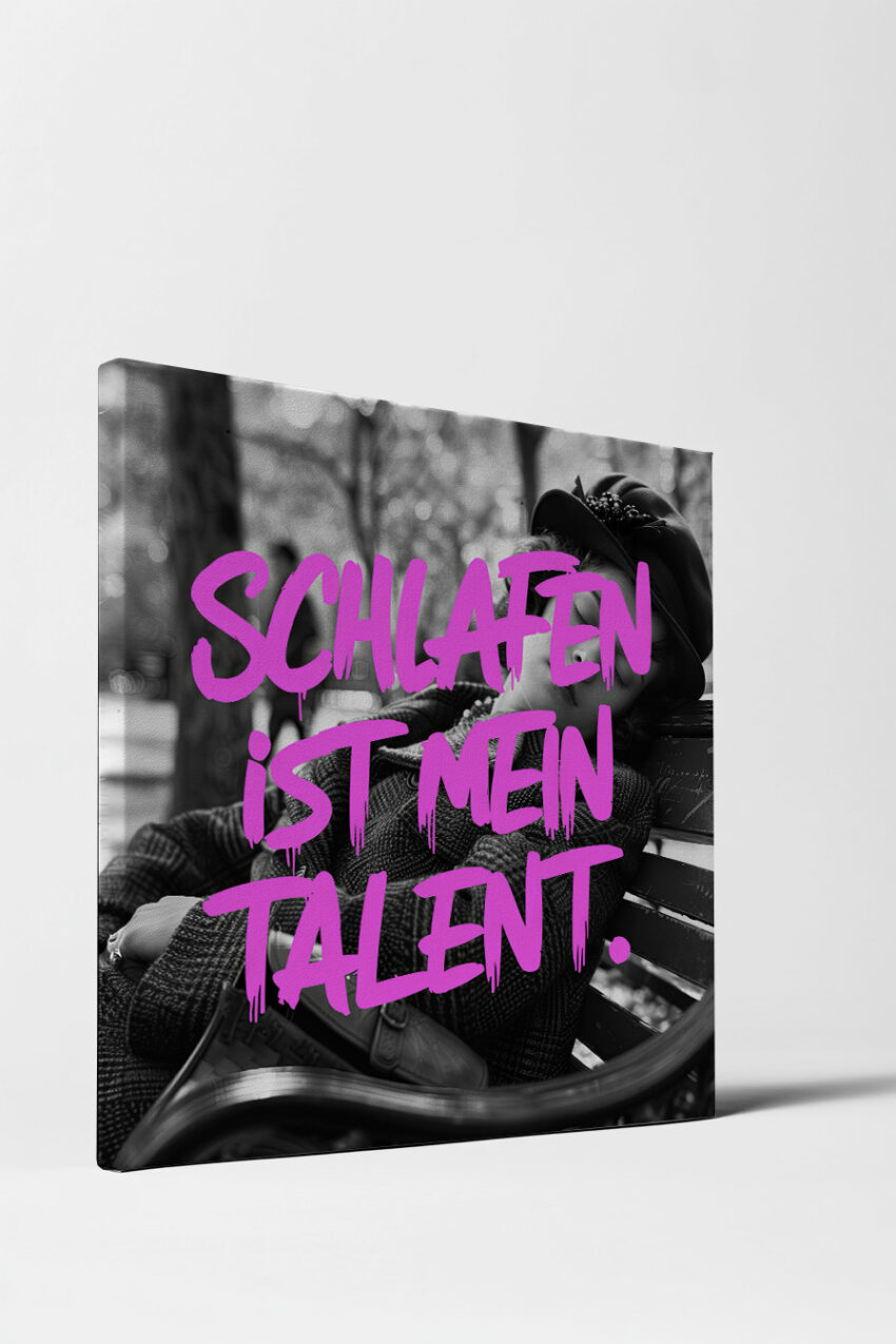 Fotografie Poster schlafender Junge schwarz-weiß