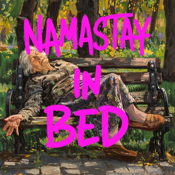 Schlafende Frau Parkbank Leinwandbild