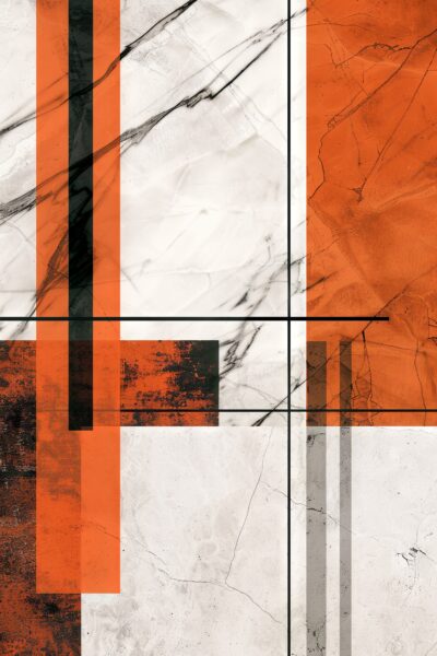 Linienstruktur Orange Poster