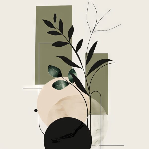 Zweige Abstrakt Leinwandbild