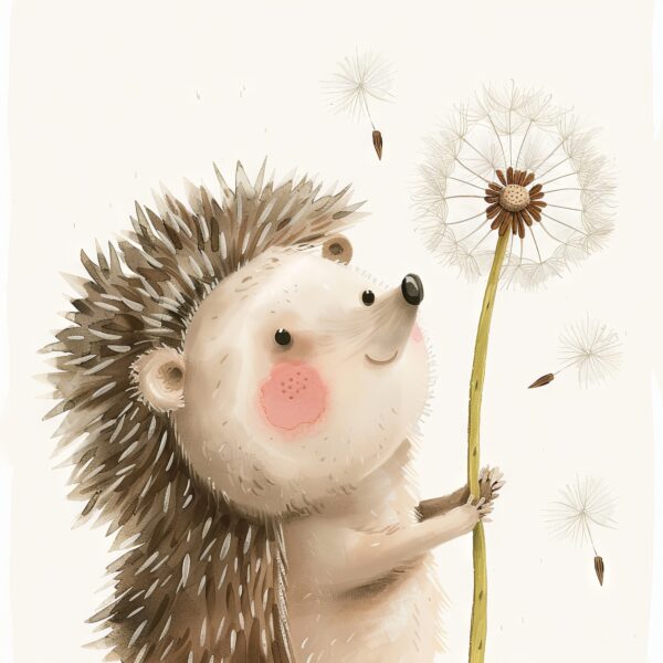 Igel Pusteblume Gerahmt