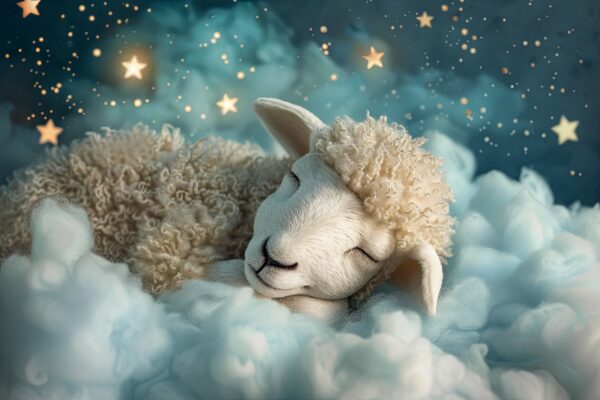 Schaf Schläft Sterne Poster
