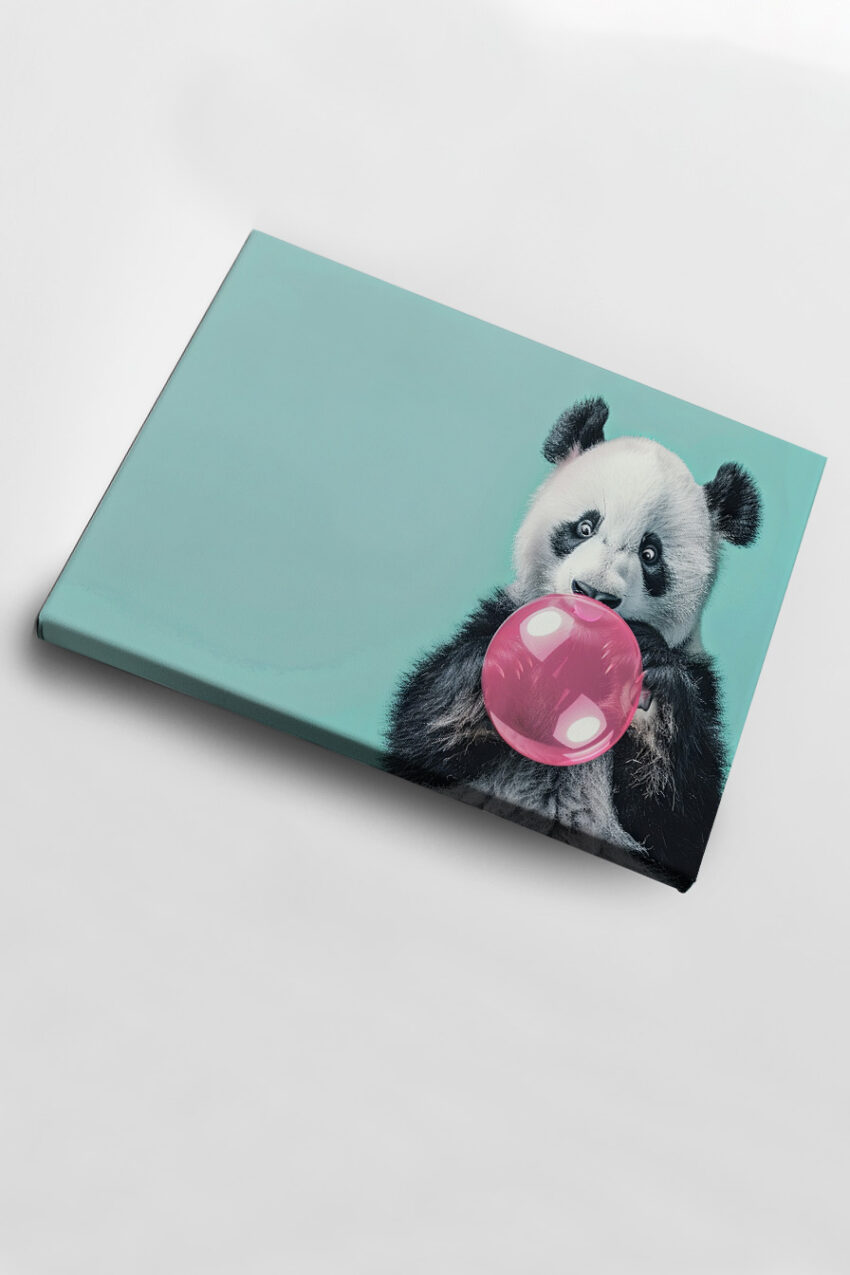 Fotografie Poster Panda klar rosa Kugel