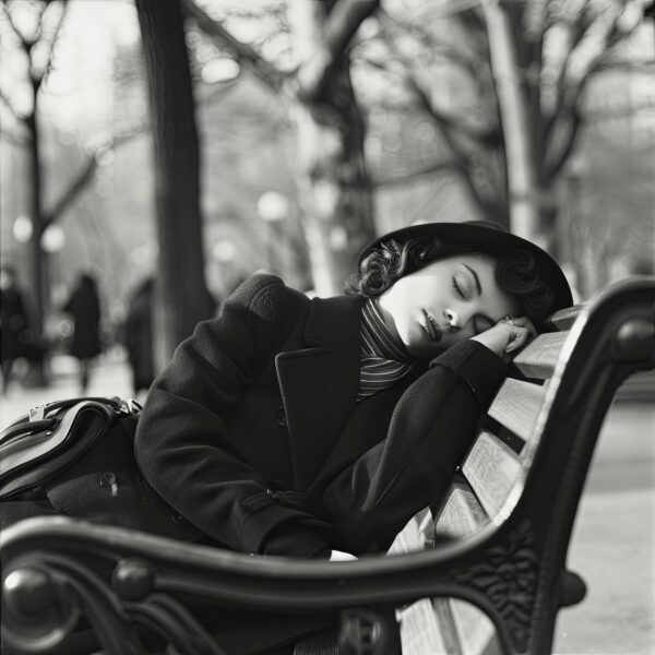 Frau Schlafen Leinwandbild