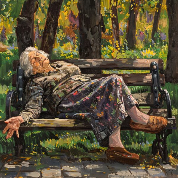 Alte Frau Entspannt Gerahmt