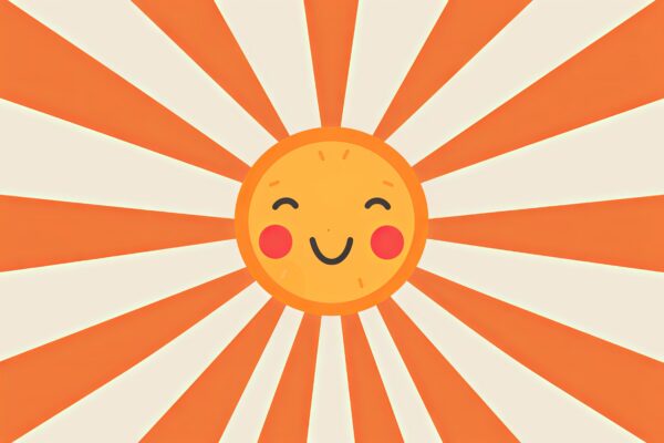 Sonne Retro Leinwandbild