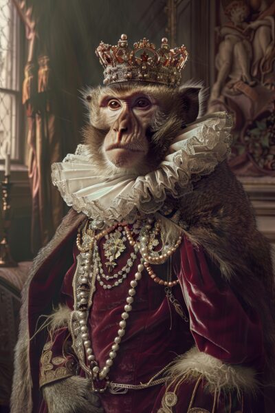 Affe Königsgewand Poster