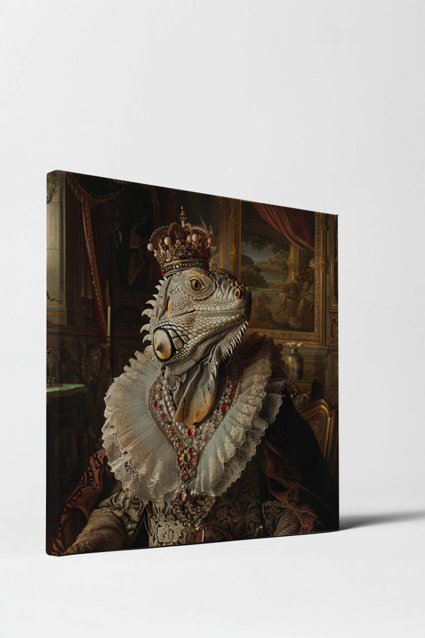 Fotografie Poster Leguan Krone detailliert barock