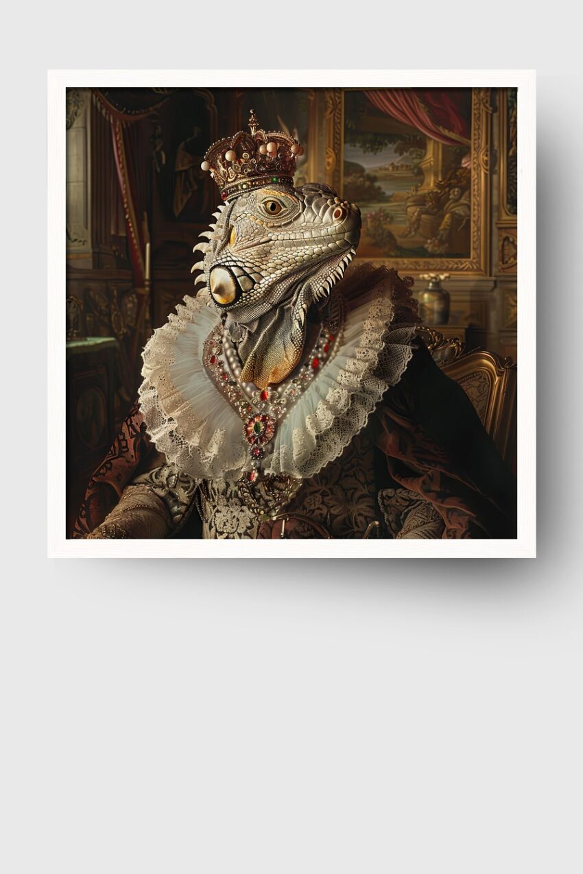 Fotografie Poster Leguan Krone detailliert barock