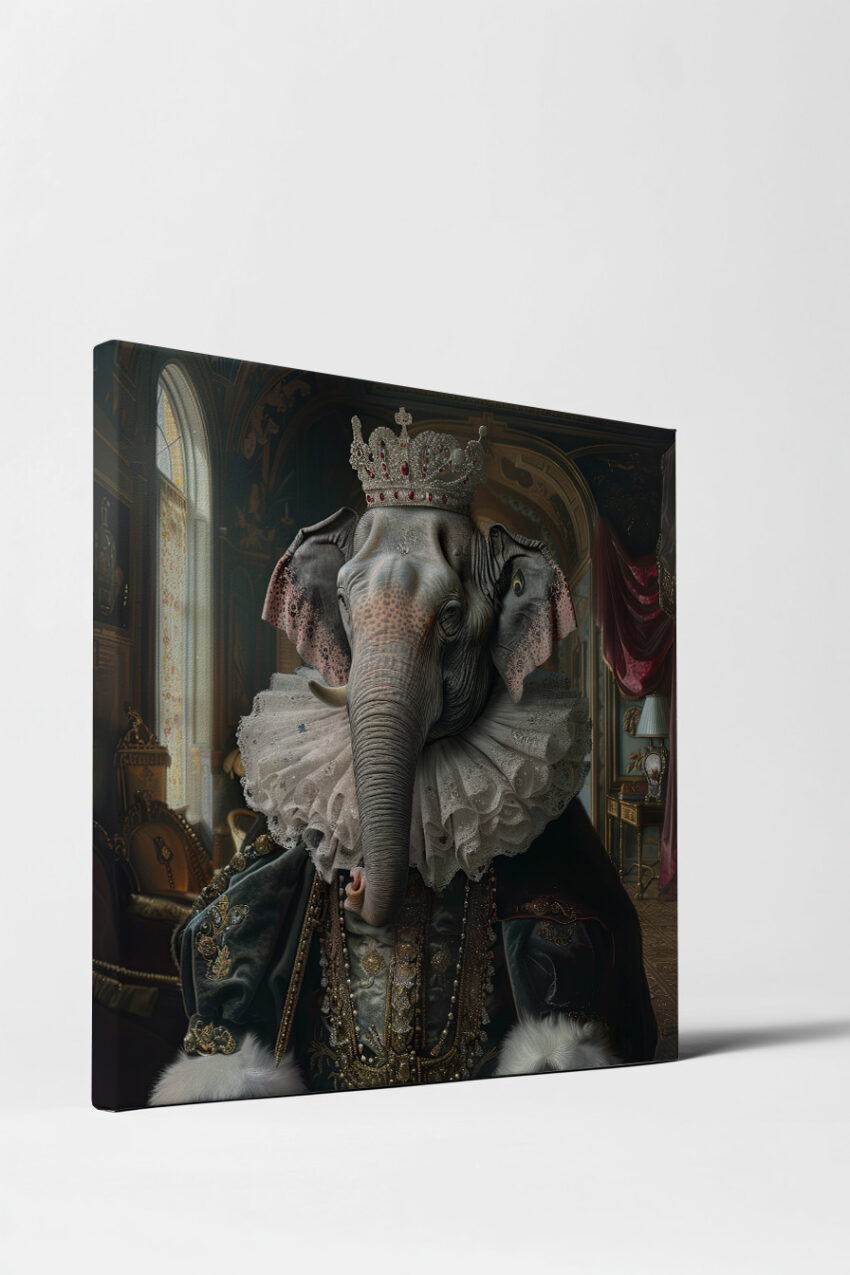 Digitale Kunst Poster Elefant König majestätisch prunkvoll