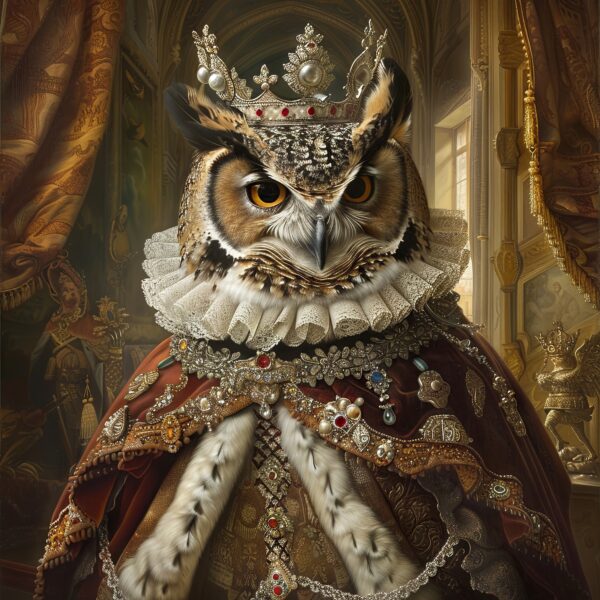 Eule König Poster