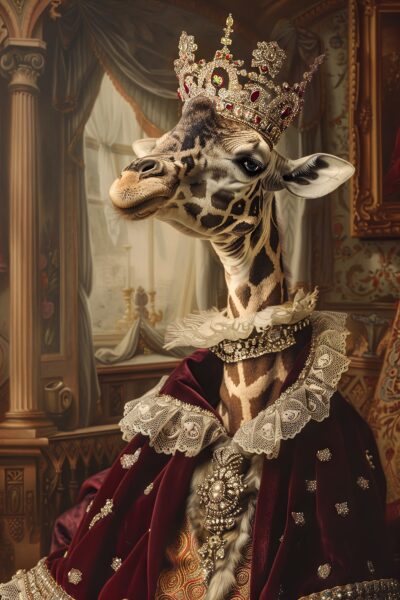 Giraffe Königsgewand Gerahmt