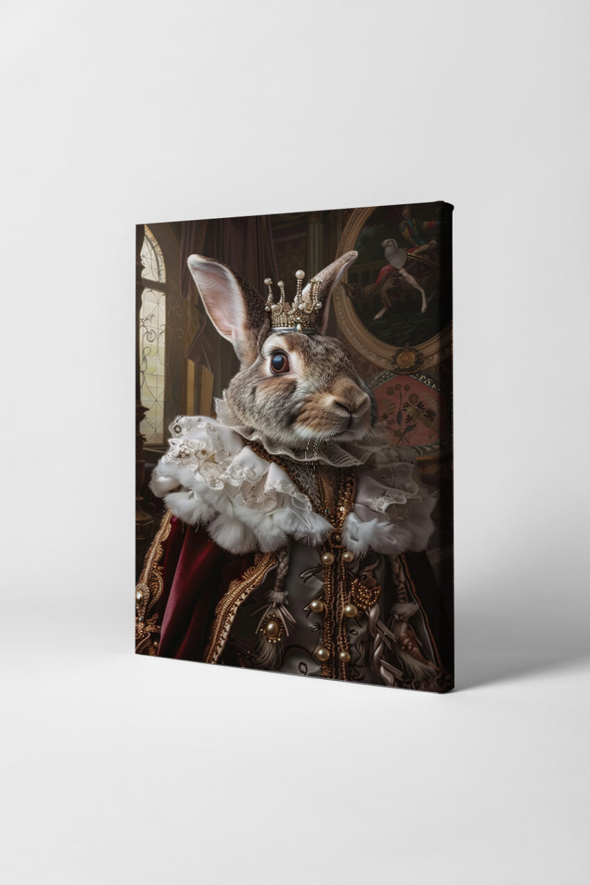 Digitale Kunst Poster Kaninchen Krone prächtig